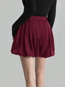 Ontre 2025 New Women's Spring Angola Red Flower Bud Shaped Cute Casual Shorts