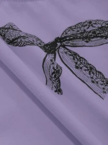 DAZY Young Girl Butterfly Print T-Shirt - Purple - View 5