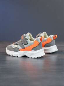 1 par de zapatillas de running para niños, zapatillas deportivas ligeras para niños pequeños, gris para niños