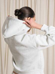 AiiRZ Hotfix Logo Hoodie And Wide Leg Jogger Set - Grey - View 3