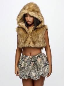 SUMWON WOMEN 女式迷彩泡泡裙尼龙迷你裙狩猎户外节日蓬松宽松下装秋冬装 - 彩色 - 查看 3