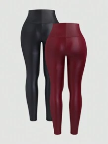 Lunelith SHEIN Lunessa Women's Simple Y2K Style Casual Sexy Base Layer Leggings Fall Cloth For Women