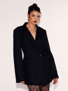 MUSERA Brushed Blazer Dress Old Money Elegant Business Casual Summer Spring Vacation Graduation Prom Wedding Guest Birthday