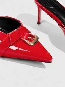 CUCCOO GRLICON Women's Y2K Punk Style High Heel Pumps, Suitable For Motorcycle, Cool Girl, Halloween, Christmas, Party Outfits - Red - View 10