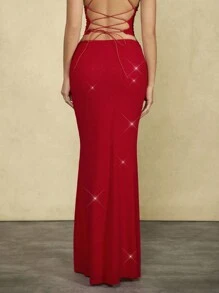 Forever 21 Winter Outfits For Women New Christmas Party Red Low Waist Bodycon Sequined Mesh Fishtail Skirt Holiday Party Skirt Birthday Outfits For Women Falda Party Skirt For Women Sexy Long Skirt Club Outfits Women Long Skirt For Women Bodycon Skirt Formal Skirt - Red - View 2