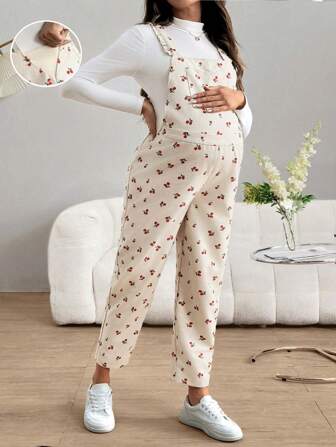 SHEIN Mono sin mangas con volantes con forma de corazón para maternidad