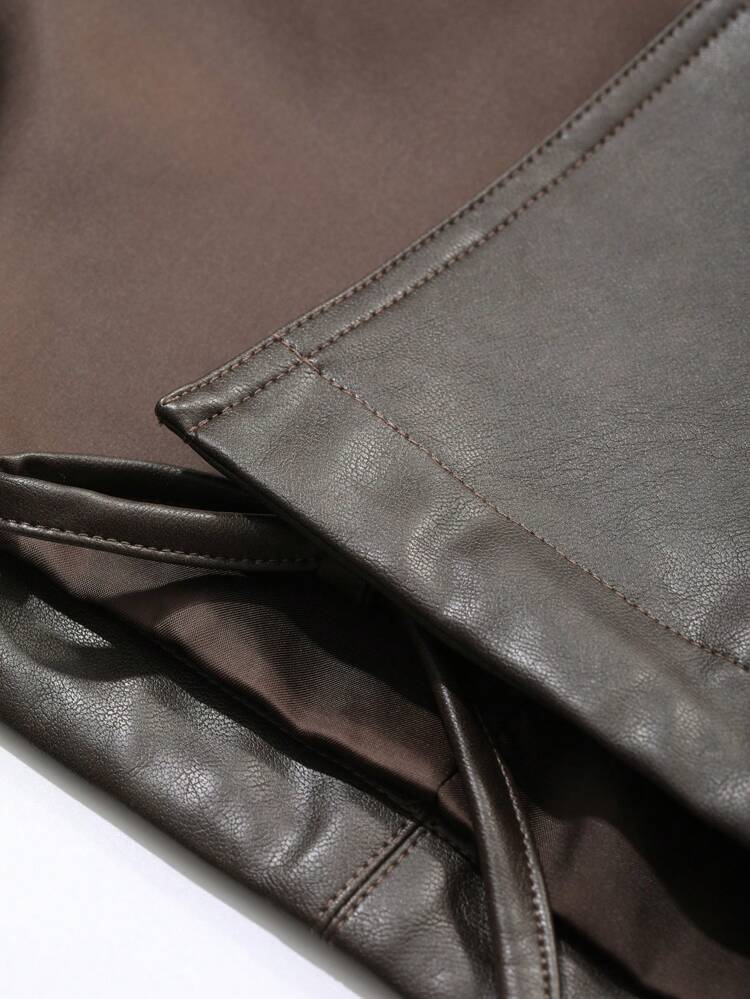 Women's Loose Drawstring PU Jacket,Fall Clothes Business Casual Woman Work Clothes Leather Jacket Women Coats