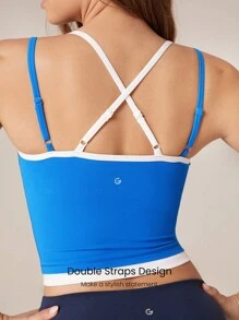 GLOWMODE FeatherFit™ Bretele spaghete în două tonuri Sutien sport cu paragate Tank Top Low Impact Yoga Daily