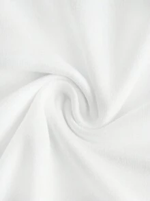 SHEIN EZwear 3pcs Women Plus Size Black, White, Gray U-Neck Tight Cropped Long Sleeve T-Shirts, Versatile Casual Undershirts, Outerwear, Suitable For Autumn/Winter, Back To School - Multicolor - View 8