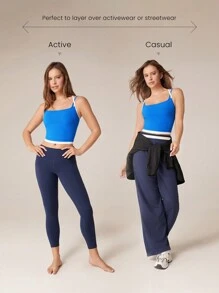 GLOWMODE FeatherFit™ Bretele spaghete în două tonuri Sutien sport cu paragate Tank Top Low Impact Yoga Daily