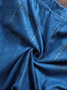 SHEIN 女婴可爱豹纹短袖上衣配松紧腰裤套装，夏季 - 白色 - 查看 7