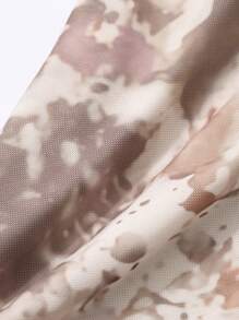 DAZY Robe en maille avec fleur incrustée sur le corps, robe mi-longue élégante en mousseline pour femme - Nude - Voir 10