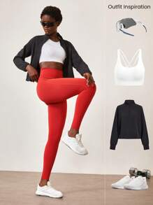 GLOWMODE 26吋速乾透氣訓練緊身褲，中遮擋訓練運動褲