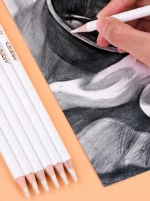 SHEIN 1pc/2pcs/3pcs Pen Shaped Eraser Use Painting Valentine's Day, Valentines Wedding, Birthday Back To School,Pencil