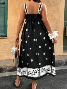 Breezaya 大码波西米亚风休闲简约日常连衣裙，适合夏季