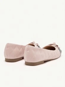 CUCCOO CHICEST 女士圆头舒适拼布平底乐福鞋 - 粉色 - 查看 10