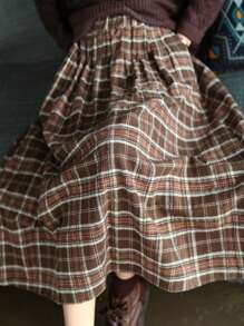 StylePalette Casual/Holiday Elastic Waist A-Line Long Skirt With Pockets, Spring/Summer Hot Selling