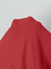 Flirla Vestido de mujer de manga larga, cuello redondo, unicolor, elegante y con efecto globo