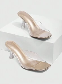 CUCCOO SZL 女士方头细高跟凉鞋，性感约会、派对春季鞋