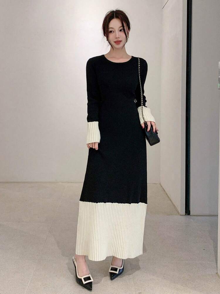Women Sweater Dress, Casual & Fashionable For Daily Wear,Fall Women Clothes