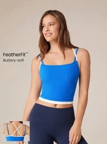 GLOWMODE FeatherFit™ Bretele spaghete în două tonuri Sutien sport cu paragate Tank Top Low Impact Yoga Daily