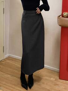 DAZY 女士长款直筒裙，适合春夏、情人节、中国新年等场合，铅笔裙