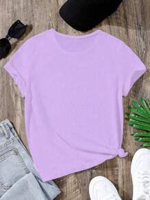GraphicGems Tween Girl Butterfly Print Round Neck Short Sleeve Casual T-Shirt