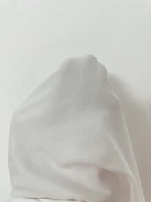 Chiquease 优雅紧身露肩长袖喇叭袖口鱼尾下摆罗纹针织白色女式长裙 - 白色 - 查看 7