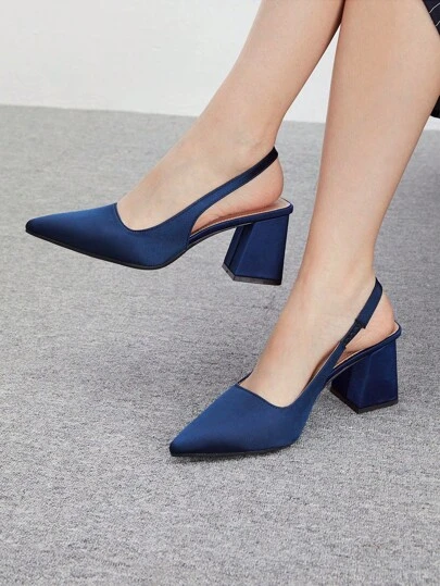 CUCCOO BIZCHIC Navy Blue Pointed Toe Women Elegant Office High Heels Spring Shoes Spring Break Easter For Christmas