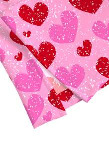 PopScrub Women V-Neck Asymmetric Heart Print Short Sleeve Nurse/Doctor Work Scrub Uniform Top With Pockets, Side Slit, Suitable For Healthcare, Pet Grooming, Nutrition, Lab Work, Function-Oriented, Fashionable, Ideal For Valentine's Day - Pink - View 6