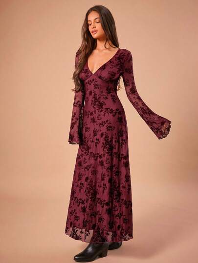 SHEIN Forever 21 夏季、秋季和冬季女式新年连衣裙/节日派对女式连衣裙/节日女装/冬季女式连衣裙/圣诞派对女式连衣裙/新年服装/新年前夜连衣裙/圣诞派对连衣裙/节日服装/闪光连衣裙/新年前夜服装/勃艮第圣诞连衣裙/节日连衣裙/勃艮第长裙/修身/长袖/圣诞连衣裙/勃艮第正式连衣裙/圣诞女式连衣裙/优雅服装/Y2k/圣诞连衣裙/夏季连衣裙/勃艮第连衣裙
