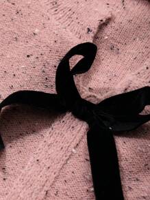 DAZY Valentijnsdag Dames Color Block Strik Trui