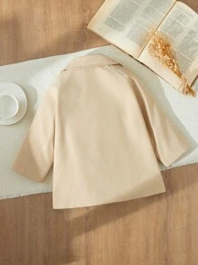 Blossori Abrigo cruzado de gabardina elegante y holgado para niños pequeños, para otoño/invierno