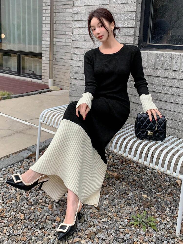 Women Sweater Dress, Casual & Fashionable For Daily Wear,Fall Women Clothes