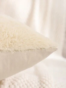 1pc Gold Sequin Cushion Cover, Ramadan Decoration Plush Embroidered Crescent Moon & Star