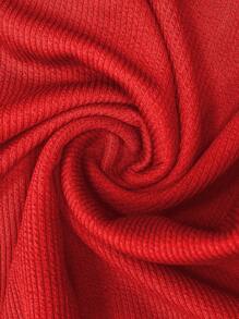 Chiquease Stylish & Elegant Solid Color Ruched Mermaid Skirt - Red - View 5