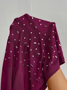 SHEIN Privé Plus Size Women Sparkly Mesh Knit Elegant Camisole Top, Flesh Color Sheer Party Underlay, Valentine