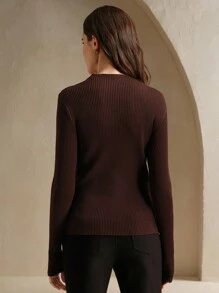 Anewsta 透明拼布针织毛衣