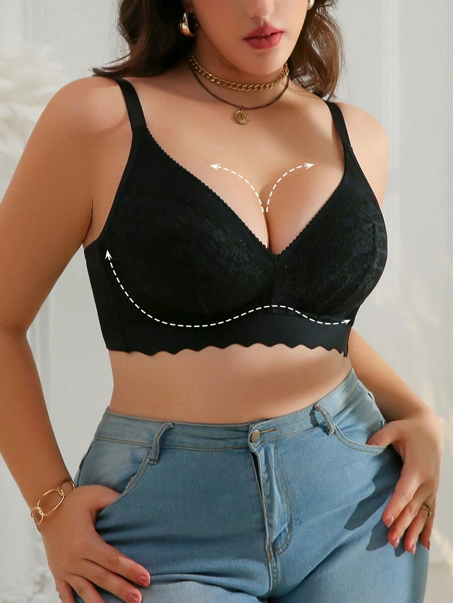 Plus Size Beugelloze, Padless Ondersteunende BH Voor Grote Borsten