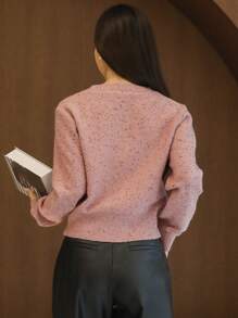 DAZY Valentijnsdag Dames Color Block Strik Trui
