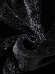 Manfinity Homme Men's Solid Color Jacket With Fluffy Collar, Casual & Simple Fashion For Everyday Wear, Grunge, Fall/Winter - Black - View 3