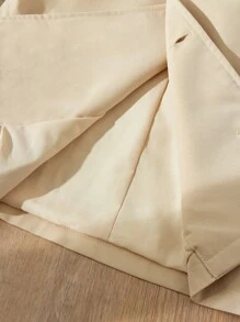Blossori Abrigo cruzado de gabardina elegante y holgado para niños pequeños, para otoño/invierno