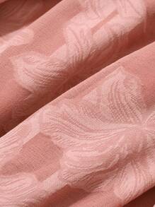 DAZY Lace Allover Floral Pattern Square Neck Mid-Long Dress For Women,Milkmaid Dress