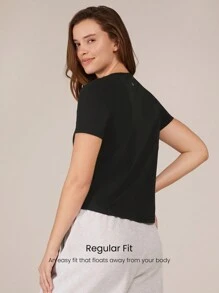 GLOWMODE Pima棉時尚T恤夏季背心健身服 - 黑色 - 查看 2