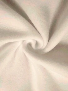 SHEIN 少女休闲简约蝴蝶结印花舒适卫衣，秋冬季 - 米色 - 查看 3