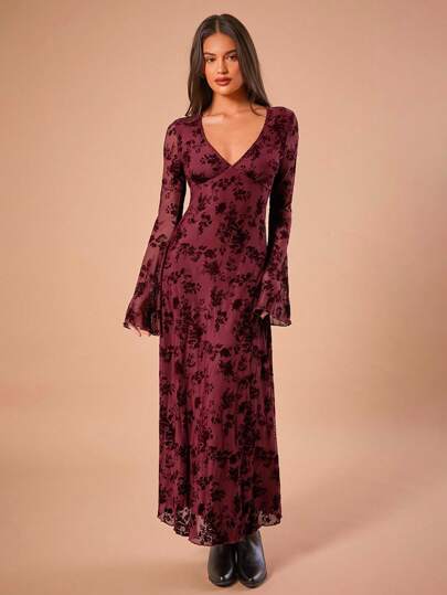SHEIN Forever 21 夏季、秋季和冬季女式新年连衣裙/节日派对女式连衣裙/节日女装/冬季女式连衣裙/圣诞派对女式连衣裙/新年服装/新年前夜连衣裙/圣诞派对连衣裙/节日服装/闪光连衣裙/新年前夜服装/勃艮第圣诞连衣裙/节日连衣裙/勃艮第长裙/修身/长袖/圣诞连衣裙/勃艮第正式连衣裙/圣诞女式连衣裙/优雅服装/Y2k/圣诞连衣裙/夏季连衣裙/勃艮第连衣裙