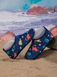 1 双男童卡通时尚舒适休闲轻便水鞋，适合夏季 - 藍色 - 查看 4