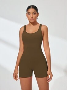 Gameset SHEIN Sport 女士运动健身连体裤，修身时尚瑜伽服