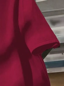 SHEIN Leap Crew Tween Boys Casual Round Neck Short Sleeve T-Shirt, Suitable For Summer - Red - View 3