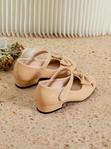 1 Pair Girls Casual Bow Decor Flats